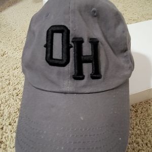 Ohio State Grey embroidered with black OH lettering adjustable